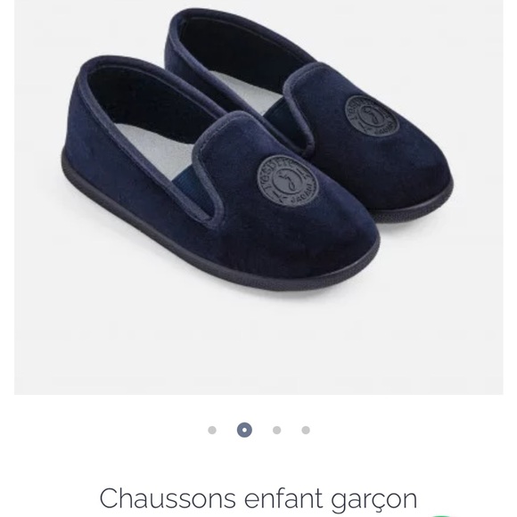 Jacadi Other - Jacadi Boys Felt Slippers in Navy Blue NWT Size 28